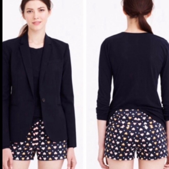 J. Crew Hearts Dots Novelty Shorts Blue Preppy size 0 - Picture 9 of 10